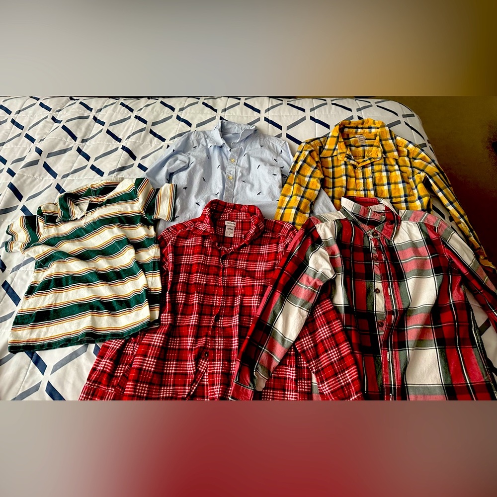 Boys carters shirts size 8 bundle